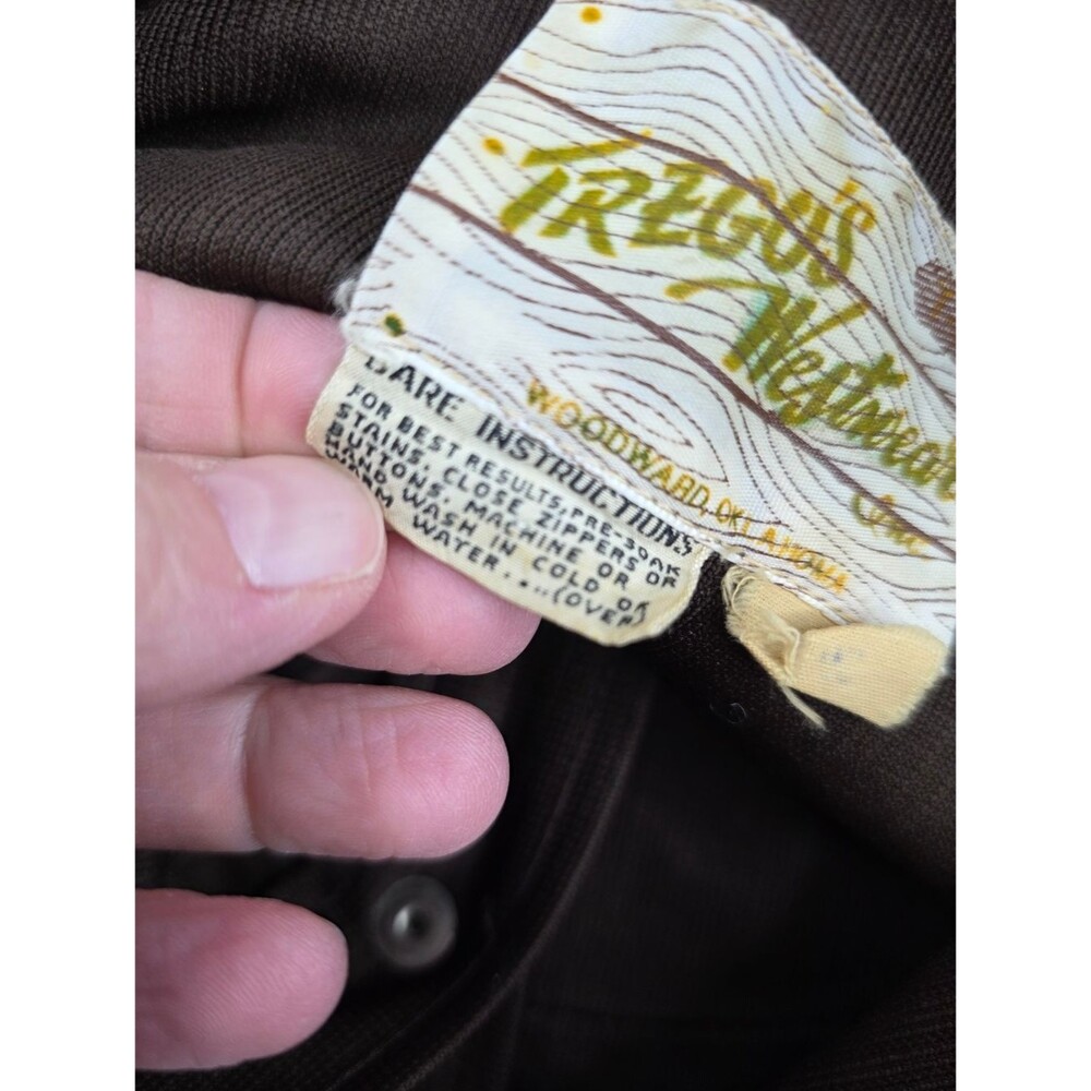 Tregus Westwear Men's Brown Western Snap Front Shirt Size 42 Vintage 3568 - Picture 11 of 13